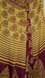 Silk Crepe Cocktail Printed Sari w/ Blouse Piece